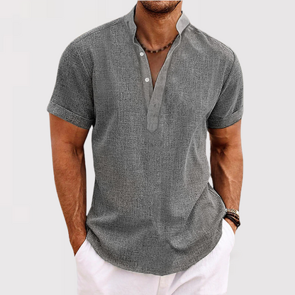 Woo-jin | 코튼 린넨 헨리넥