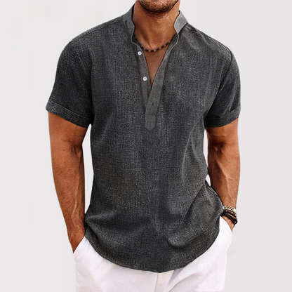 Woo-jin | 코튼 린넨 헨리넥