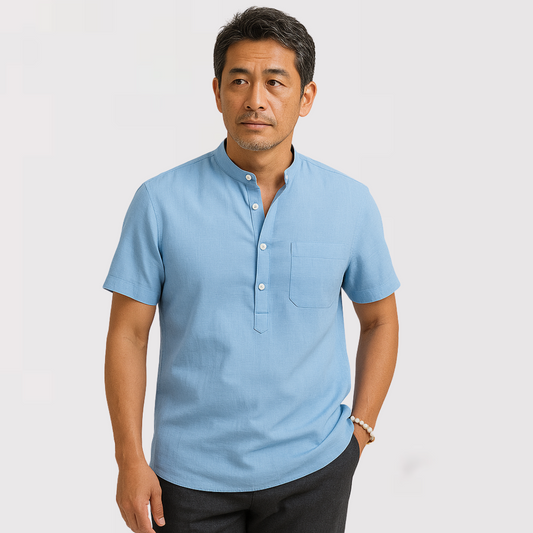 Sung-hoon | 포켓付き 헨리넥 셔츠