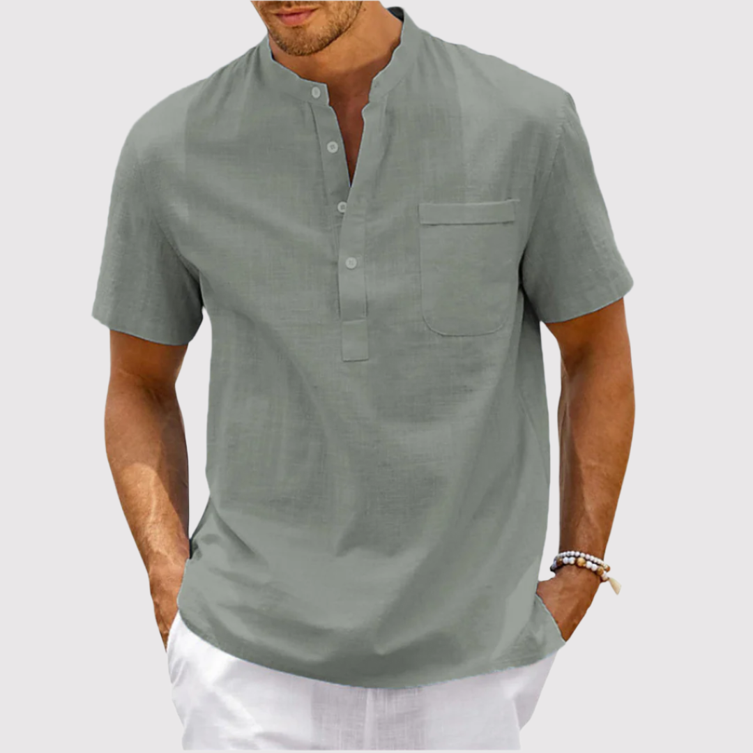 Sung-hoon | 포켓付き 헨리넥 셔츠