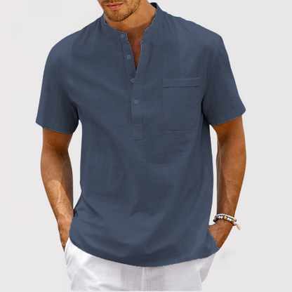 Sung-hoon | 포켓付き 헨리넥 셔츠