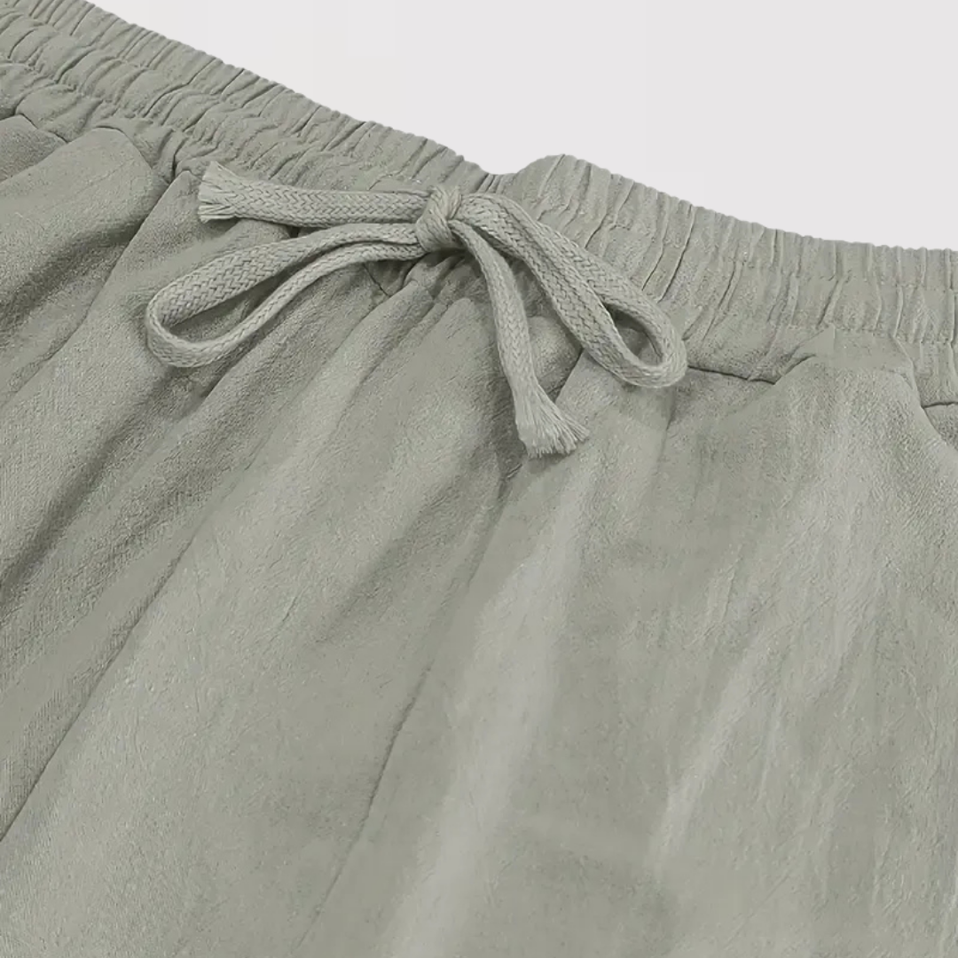 타다시 | 엘레강트 리넨 팬츠