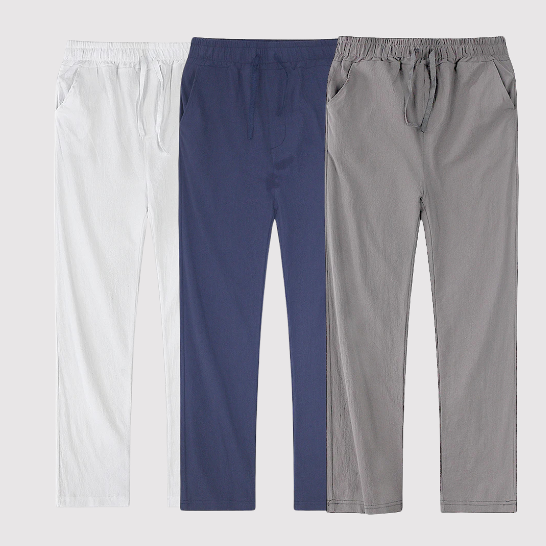 BREEZE | 통기성이 있는 코튼 리넨 바지