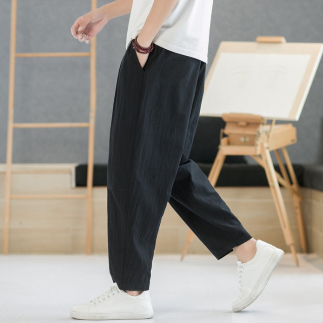 HEIHACHI | 캐주얼 리넨 팬츠