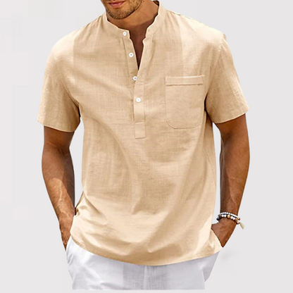 Sung-hoon | 포켓付き 헨리넥 셔츠