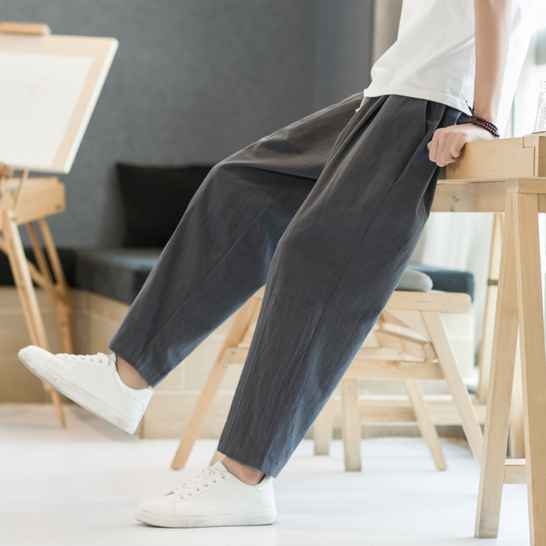HEIHACHI | 캐주얼 리넨 팬츠