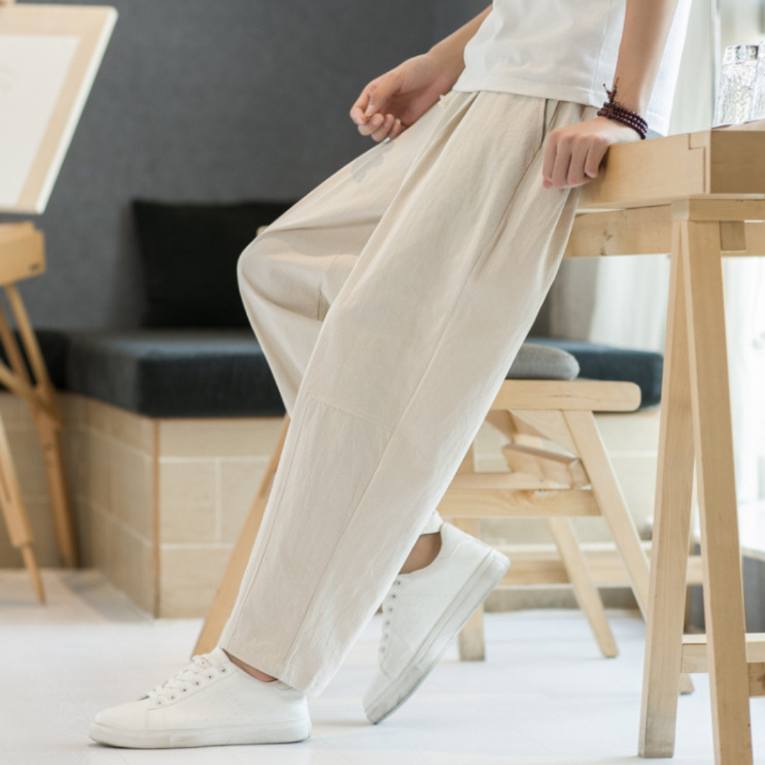 HEIHACHI | 캐주얼 리넨 팬츠