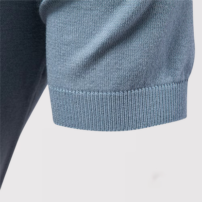 Jae-woo | 투톤 버튼 없는 폴로셔츠