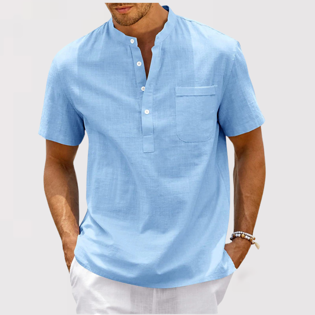 Sung-hoon | 포켓付き 헨리넥 셔츠