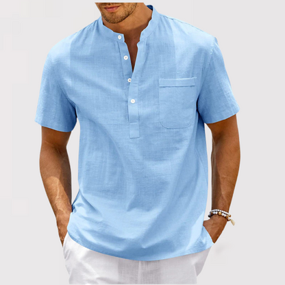 Sung-hoon | 포켓付き 헨리넥 셔츠