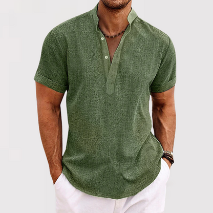 Woo-jin | 코튼 린넨 헨리넥