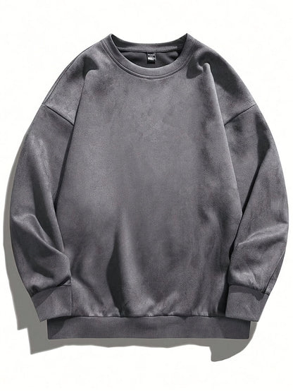 SOWHA | 라운드 넥 캐주얼 긴소매 셔츠