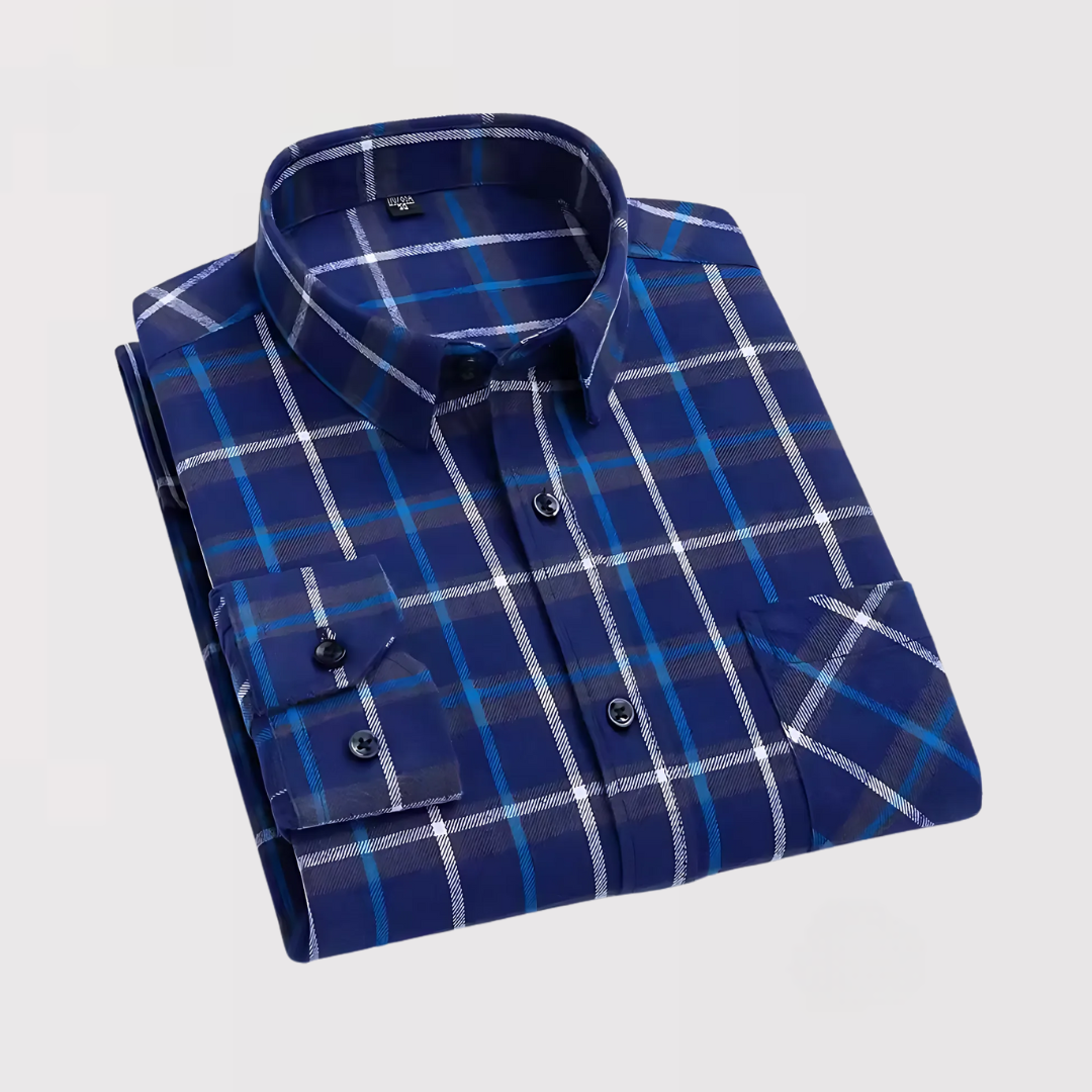 Ji-sung | 릴랙스 핏 체크 셔츠