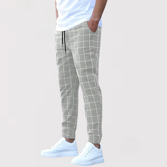 미치아키 | 프리미엄 체크 패턴 팬츠