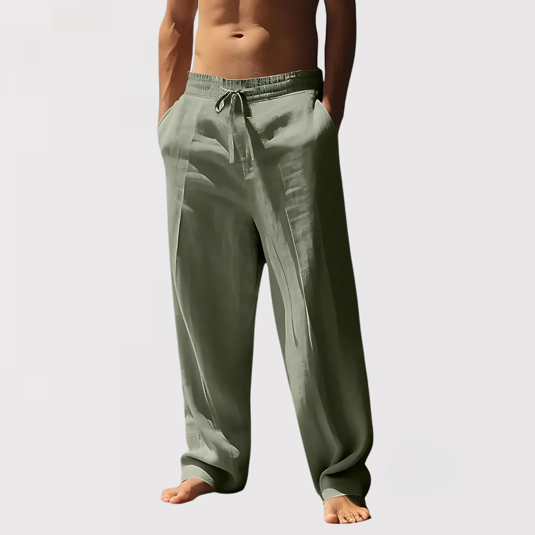 타다시 | 엘레강트 리넨 팬츠