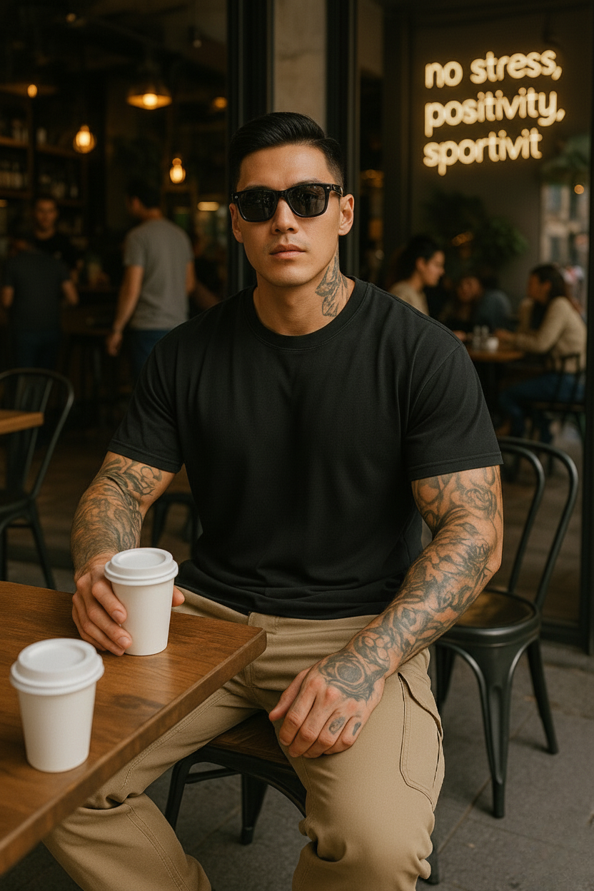 SEONGHAN | 캐주얼 코튼 오버사이즈 티 세트 - 3팩