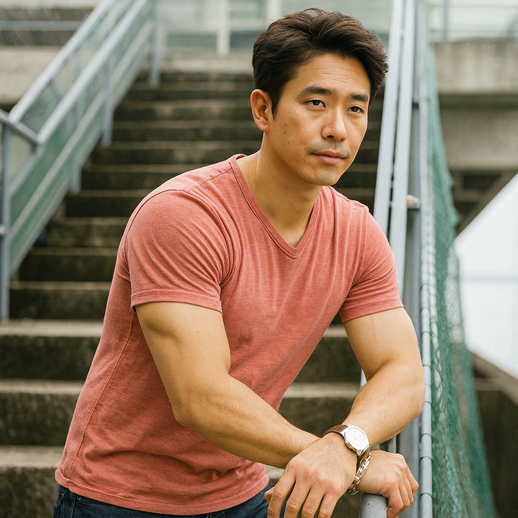Jun-ho - 면 티셔츠